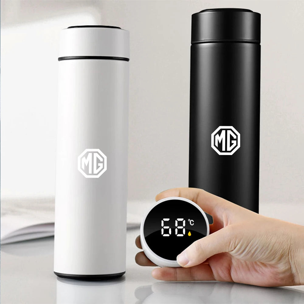Car 500ml Smart Thermo Mug Drink Flask Temperature Display For MG ZS 5 7 6 Cyberster MG4 EV ES5 HS ONE GT GS MG3 EZS 3SW Scorpio - LKBA