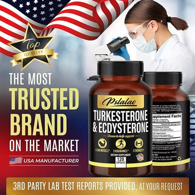 Turcosterone & Ecdysterone - 2-in-1 High Potency Turkesterone Supplement for Men & Women - Strength, Energy and Vitality - LKBA