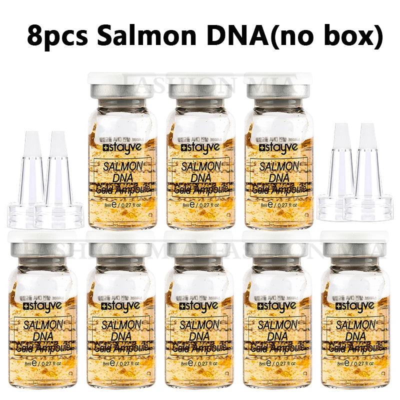 Stayve 8ml Salmon DNA Gold Ampoule Serum Kit Natural Brightening Whitening Moisturizing Rejuvenation Face Care Skin - LKBA