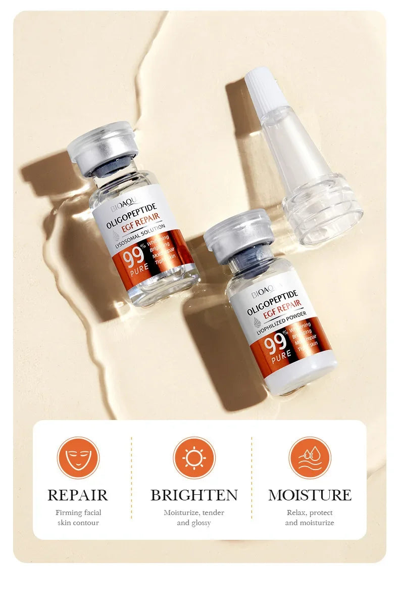 Facial  Serum Yeast Freeze-Dried Power Skin Care Set Shrink Pores Moisturizing Brighten Anti Aging Peptides Essence - LKBA