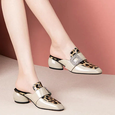 Women Cute Sweet High Quality Beige Bezel Slip on Stiletto Lady Classic Comfort Stylish Heel Shoes Zapato Negro Tacon E5867 - LKBA