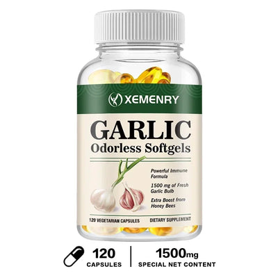 Odorless Garlic Capsules - Balance Cholesterol Levels, Support Heart and Cardiovascular Health - LKBA