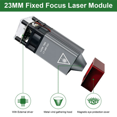 LASER TREE 4W 5W Optical Power Laser Head 450nm Blue Light TTL PWM Module For Laser Engraver Wood Cutting  DIY Woodworking Tools - LKBA