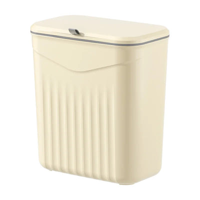 Effortless Cleanup Space-Saving White Wall-Mounted Trash Bin for Kitchen - LKBA