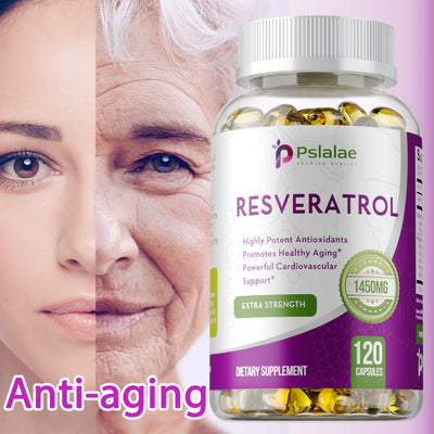 Trans Resveratrol - With Vitamin C, Green Tea, Grape Seeds - Anti-Aging, Antioxidants, Promote Skin Smoothness - 120 Capsules - LKBA