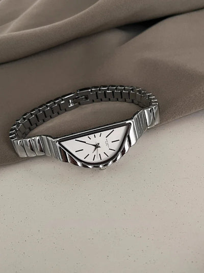 Women Watch Gold Half Moon Dial Medium Antique Fashion Niche Unique Design Ladies Quartz Watch - LKBA