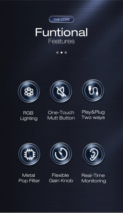 Zealsound RGB USB Condenser Gaming Microphone Computer Professional Mic For PC PS4 PS5 Mac Phone Recording Streaming Podcasting - LKBA