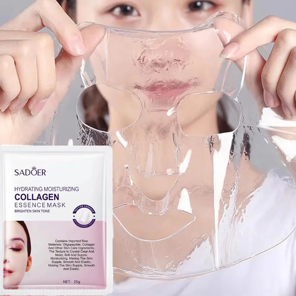 Collagen Anti-Wrinkle Facial Mask Anti-Aging Fade Fine Lines Firm Skin Moisturizing Brightening Smooth Skin Care Korean Cosmetics - LKBA