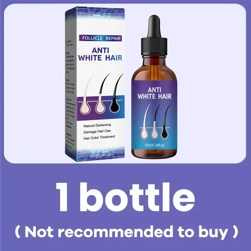 24 NEW White To Black Gray White Hair Serum Natural Color Repair Nourish Essence Anti-gray Care for Men Women - LKBA