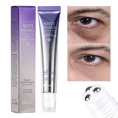 Anti-Wrinkle Anti Dark Circle Eye Cream Roller Massager Moisturizing Eye Bags Anti-Aging Hyaluronic Acid Eye Skin Care - LKBA
