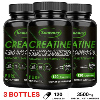 Creatine Monohydrate Capsules for Enhance Muscle Mass Strength & Performance Improvement Workout Recovery Mass Gainer - LKBA