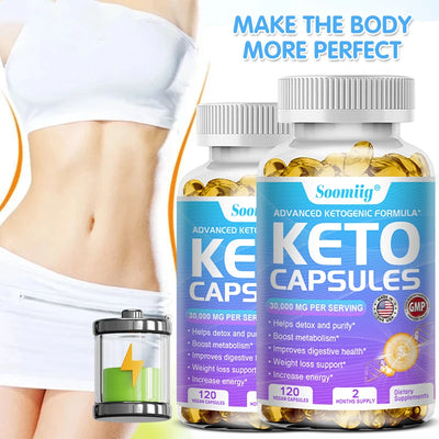 Keto Capsules - Fat Burning, Detoxification, Weight Loss, Metabolism Boost, Weight Management, Immune System Boost - LKBA