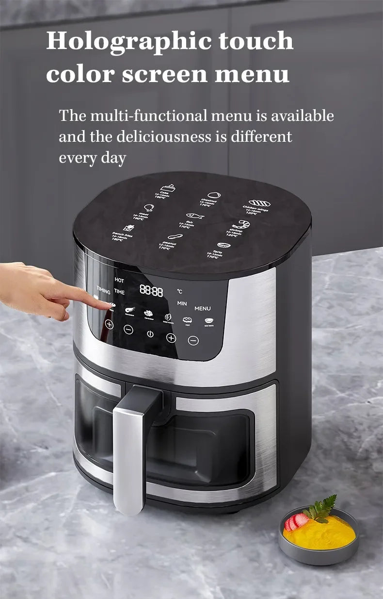 7L Electric Air Fryer Smart Multi-function Hot Convection Oven Deep Fryer Without Oil LED Touch Control - LKBA
