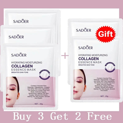 Collagen Anti-Wrinkle Facial Mask Anti-Aging Fade Fine Lines Firm Skin Moisturizing Brightening Smooth Skin Care Korean Cosmetics - LKBA