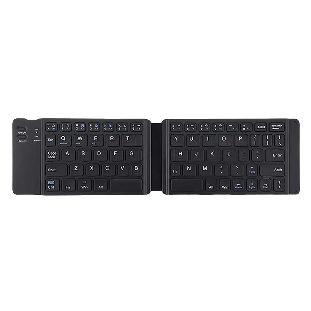 Bluetooth 5.1 Keyboard 3-Folding Mini Keyboard Rechargeable Foldable Keyboard with Touchpad - LKBA