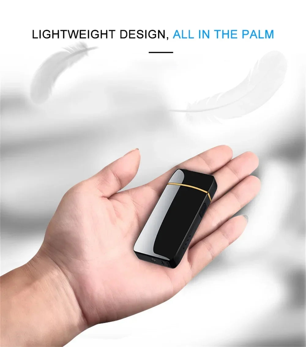 2025 Electric Windproof Metal Lighter Double Arc Flameless Plasma - LKBA