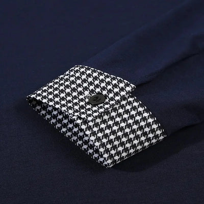 Spring and Autumn Men's Long Sleeve Polo Shirt Classic Business Office T-shirt Male Street Casual Fashion Solid Color Top - LKBA