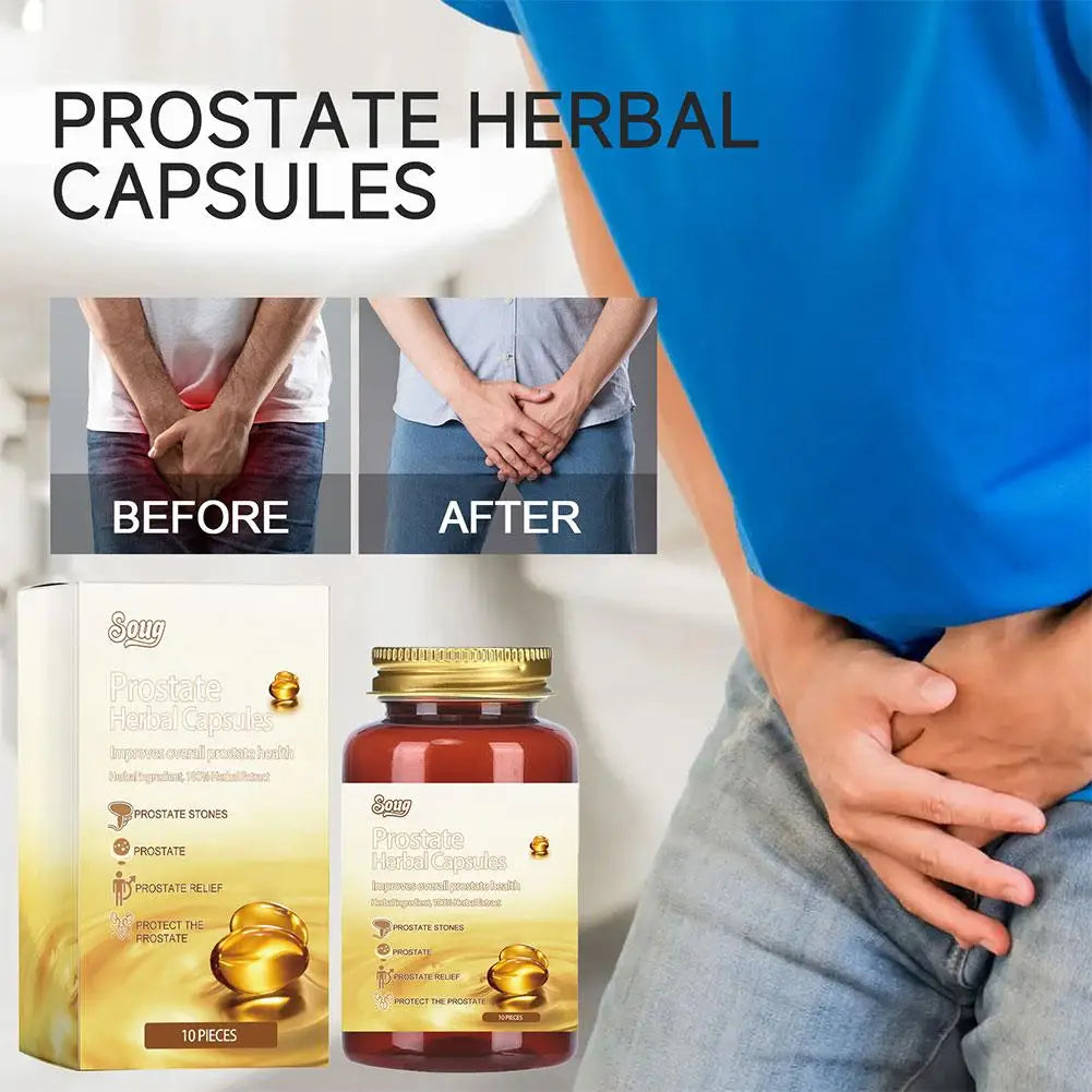 30pcs Prostate Natural Herbal Capsules Prostate Urgency Symptoms Remover Capsules For Men Soothing Body Health Care - LKBA