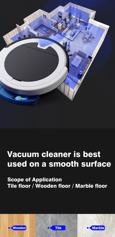 Intelligent Sweeping Robot Large Water Tank Mobile App Remote Control Planning And Cleaning Line Low Noise 2000 Pa Large Suction - LKBA