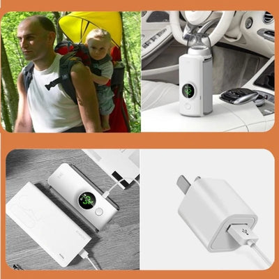 Convenient Baby Bottle Warmer 6-Gear Adjustable for Travel Quick Heating Solution with Adjustable Gear for Most Bottles G2TD - LKBA