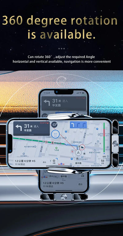 Wireless Charger Car Auto Magnetic Air Vent Phone Holder For iPhone 16 15 14 13 Samsung Xiaomi Induction Fast Charging Station - LKBA