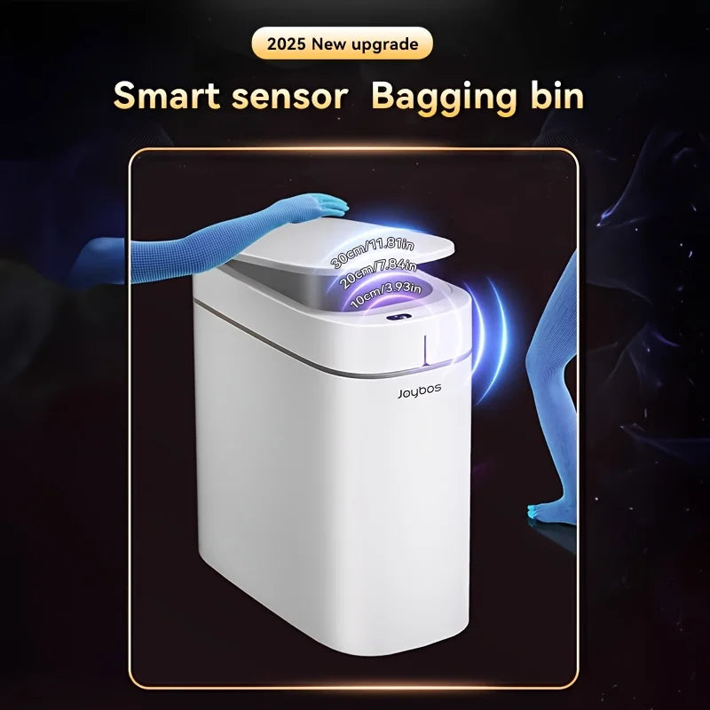 Smart Sensor Garbage Bathroom Trash Can Automatic Adsorption Bag Household Toilet Induction Waterproof Garbage Can Home Supplies - LKBA