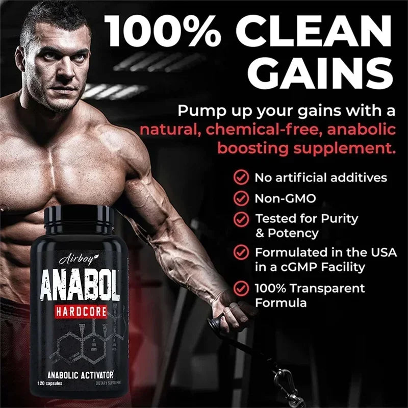 Anabol Hardcore Supplement - Helps Build Lean, Firm, High-quality Muscle,Promoting Muscle Growth,Recovery & Strength Enhancement - LKBA