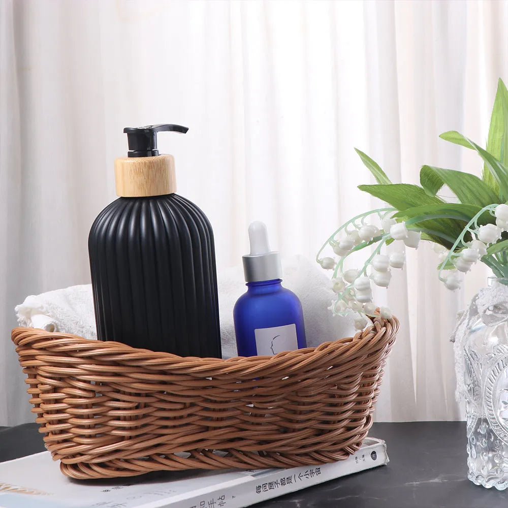 500ml Strip Soap Dispenser with Pump Empty Storage Jar Liquid Soap Bottle Rust Proof Waterproof Hand Soap - LKBA