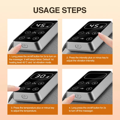 3 in 1 Cordless Thermal Knee Pad Knee Shoulder Massager Vibration Leg Arm Joint Brace Muscle Relax Joint Brace Muscle Relaxation - LKBA