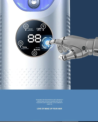 Mini Air Cooler Humidification Cooling USB Silent Timed Air Conditioning Fan Colorful Lights Night Light Led Screen 6 Wind Speed - LKBA