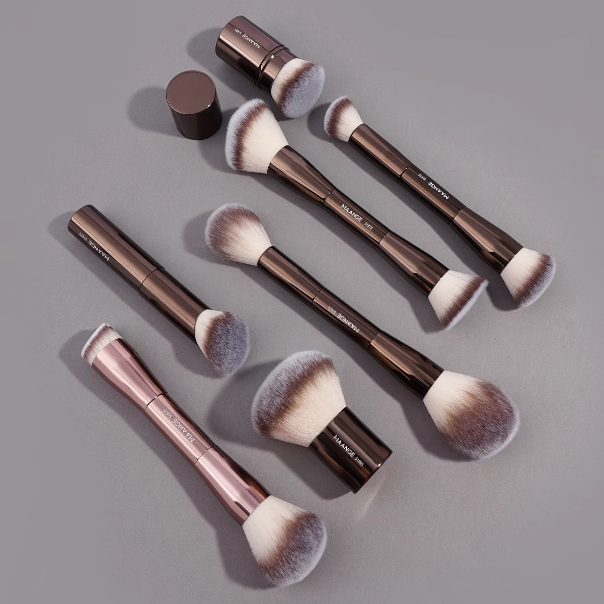 Makeup Brushes Double Head Foundation Powder Concealer Blusher Bronzer Makeup Brush Soft Fiber Hair - LKBA