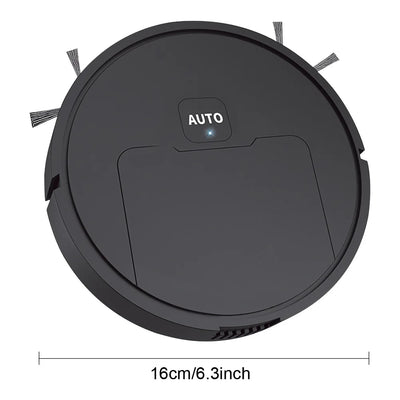 3-in-1 Robot Vacuum Cleaner USB Rechargeable 1000Pa Suction Robotic Vacuum and Mop Combo for Home Floor Washing Carpet Pet Hair - LKBA