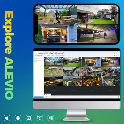 ALEVIO 2.5K Outdoor Solar Camera Wireless Cam WIFI Ultra Standby Time PIR Motion Light Color Night Vision AI Detect Battery Cam - LKBA