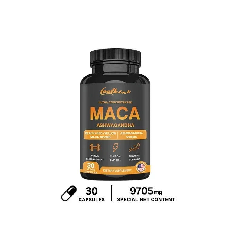 Male Supplement with Ashwagandha and Maca To support Male Libido and Promote Healthy Capsules - LKBA