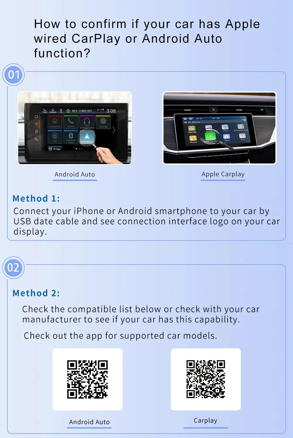 Wireless 2 in1 Carplay Adapter for Android iPhone Auto Wired to Wireless AI Box USB Connection For Volvo Benz Mg Kia Chery VW - LKBA