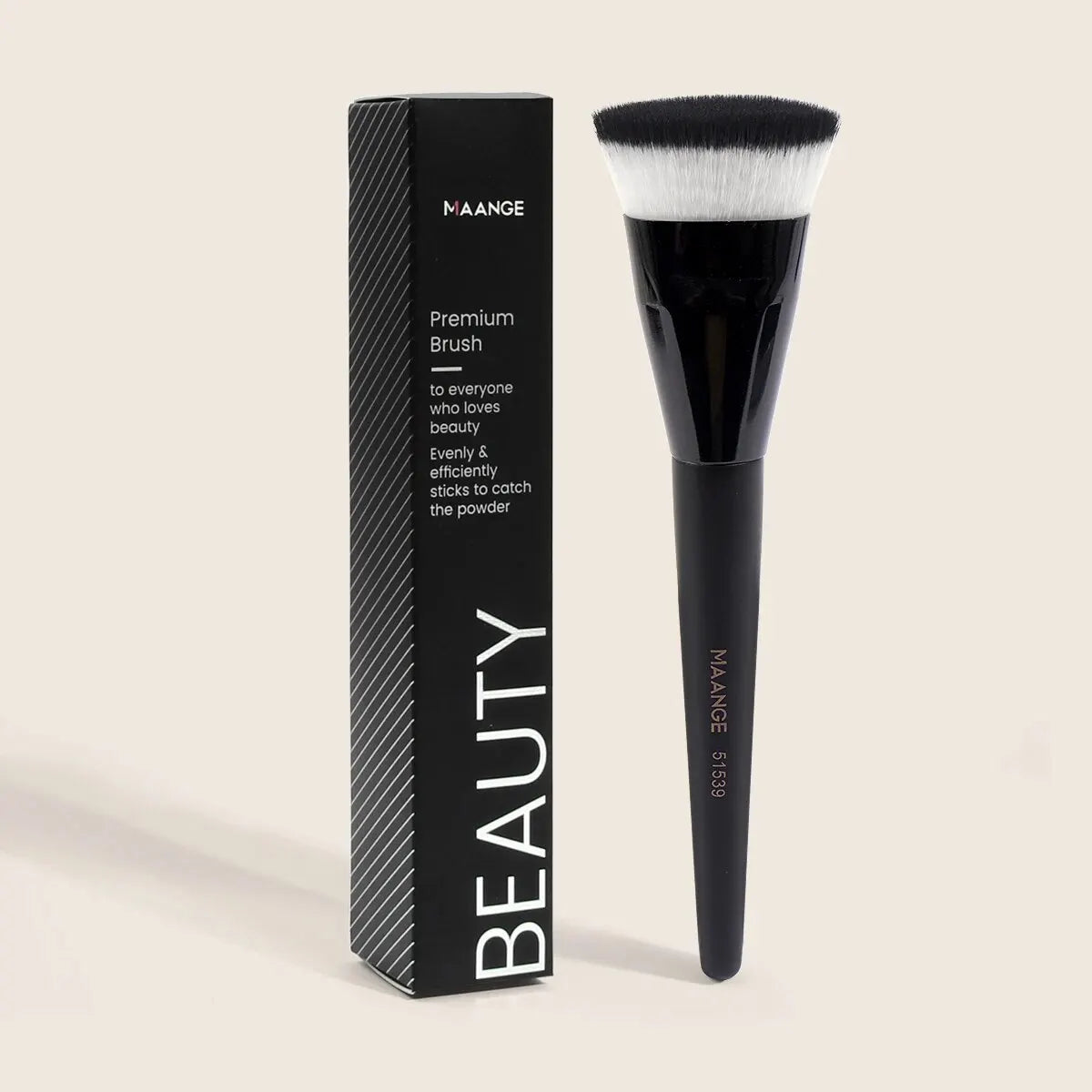 Single Flat Round Tube Flat Head Foundation Brush with Box Powder Blush Concealer Makeup Brush Skin - LKBA