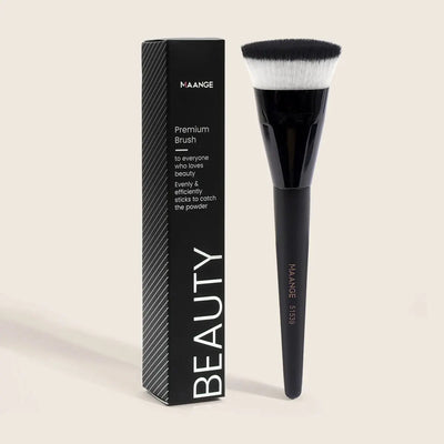 Single Flat Round Tube Flat Head Foundation Brush with Box Powder Blush Concealer Makeup Brush Skin - LKBA