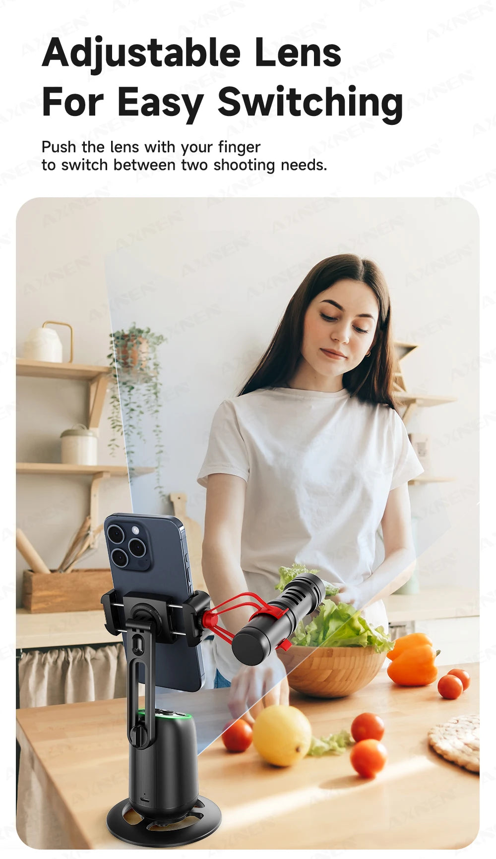 360°Rotating P05 AI Face Tracking Desktop Gimbal Stabilizer Intelligent Follow Shoot Gesture Control - LKBA