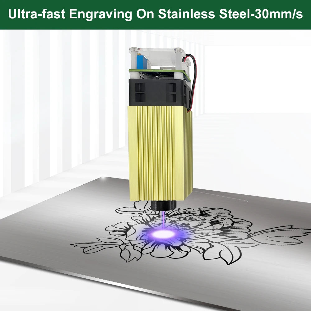 LASER TREE 4W 5W Optical Power Laser Head 450nm Blue Light TTL PWM Module For Laser Engraver Wood Cutting  DIY Woodworking Tools - LKBA