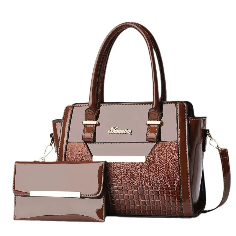 New Large Capacity Crocodile Print Handbag Mother Bag Women's Bag High Quality - LKBA