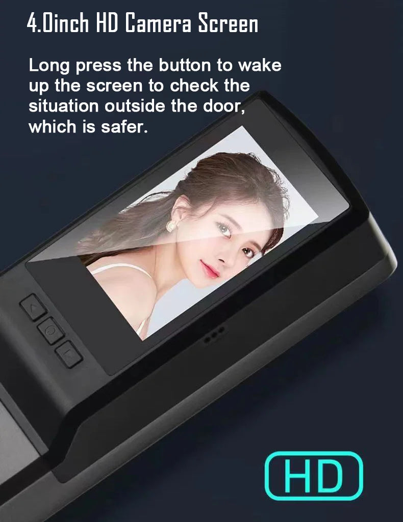 3D Face Recognition Unlock Digital Door Lock With Camera FIngerprint Password Unlock Keyless Electronic Door Lock - LKBA
