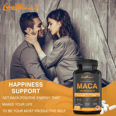 Male Supplement with Ashwagandha and Maca To support Male Libido and Promote Healthy Capsules - LKBA