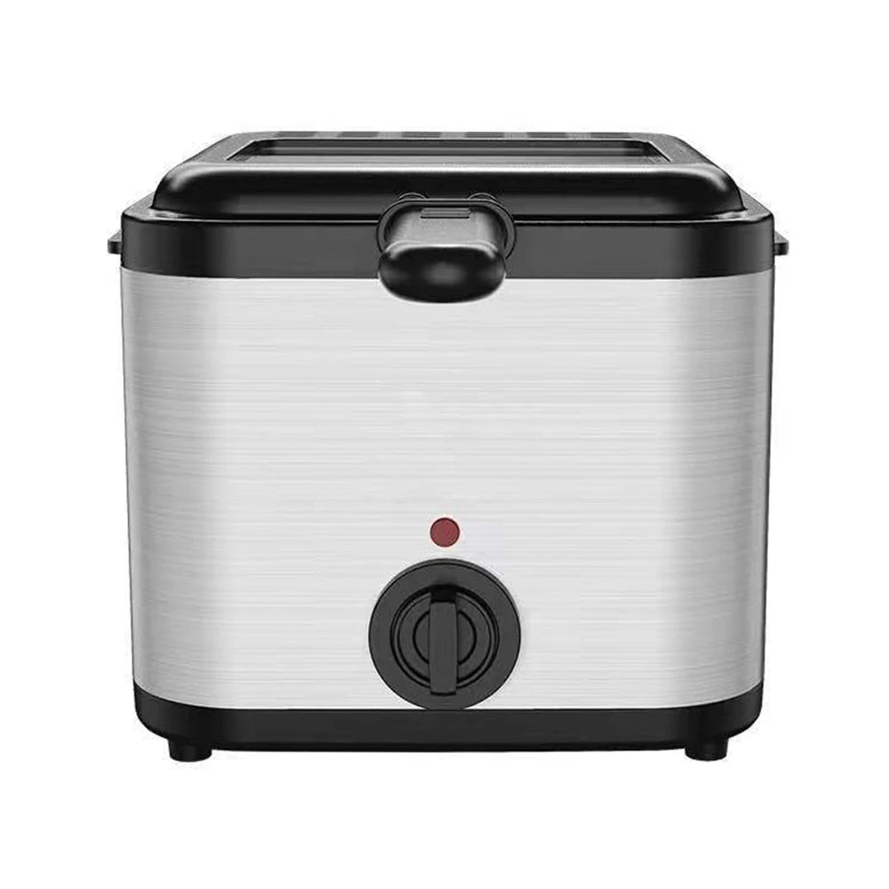 2.5L Electric Fryer Household Mini Electric Fryer 1000W Multiple Function Stainless Steel Fryer Kebab French Fries Machine - LKBA