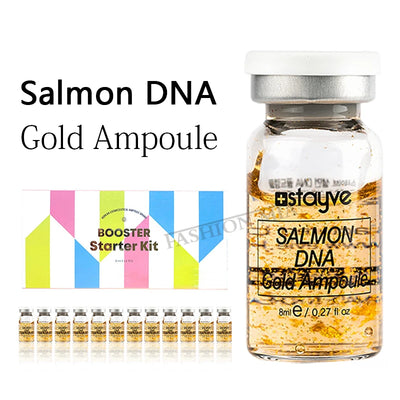Stayve 8ml Salmon DNA Gold Ampoule Serum Kit Natural Brightening Whitening Moisturizing Rejuvenation Face Care Skin - LKBA