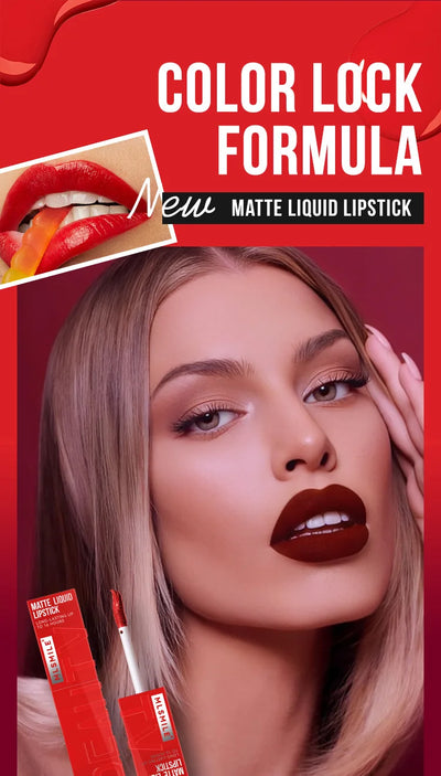 6 Color Non-stick cup Velvet Satin Gloss Lip Glaze Mist Liquid matte lipstick Waterproof long-lasting - LKBA