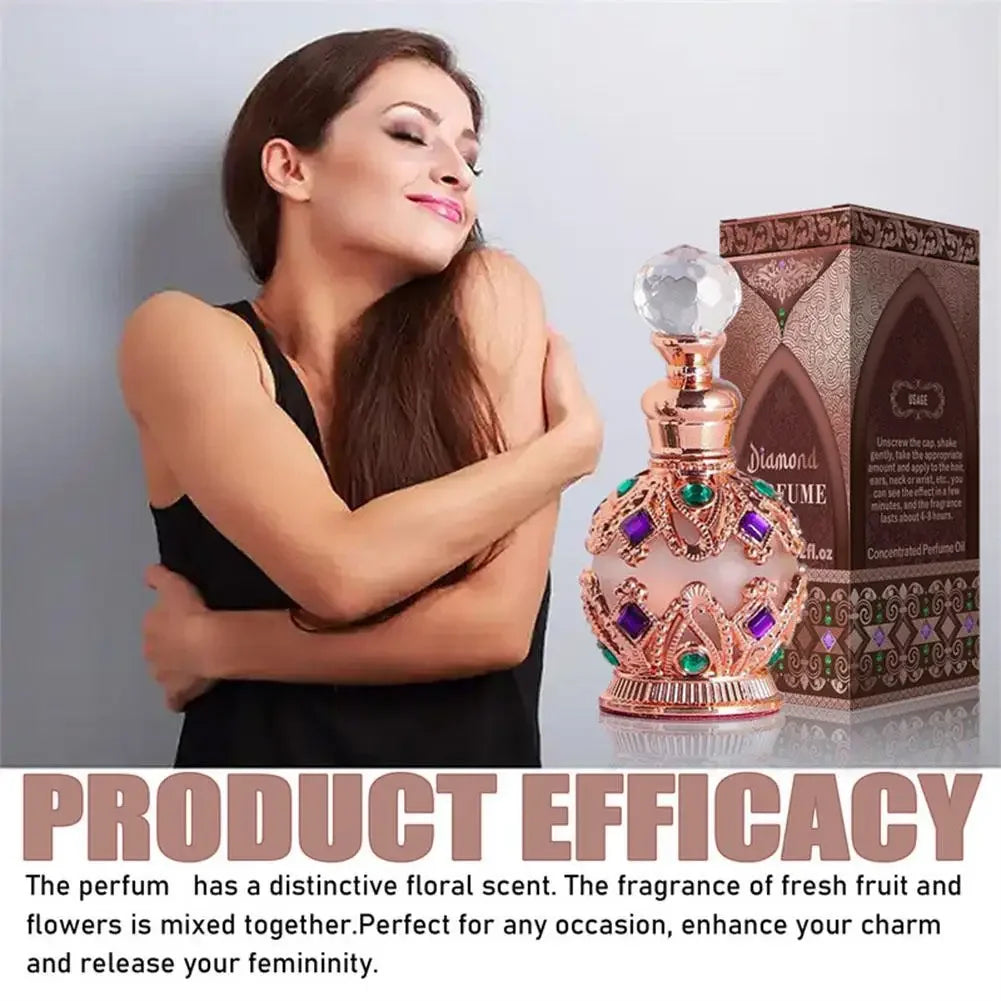 15ML Perfumes Árabes Originales Perfume Woman Charming Rose Jasmine and Vanilla Floral Scents Long-lasting Pheromone Fragrance - LKBA