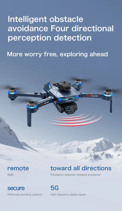 Professional Drone GT8 8K Wide-Angle HD 1080P Camera Wi-Fi FPV Height Hold Foldable RC Drone Quadrotor Helicopter - LKBA
