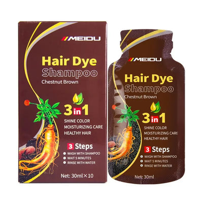 30ml/500ml 3-in-1 Quick Hair Dye Shampoo Natural Black Herbal Hair Dye Moisturizes Mild Hair Dye Conditioner Hair Care Products - LKBA