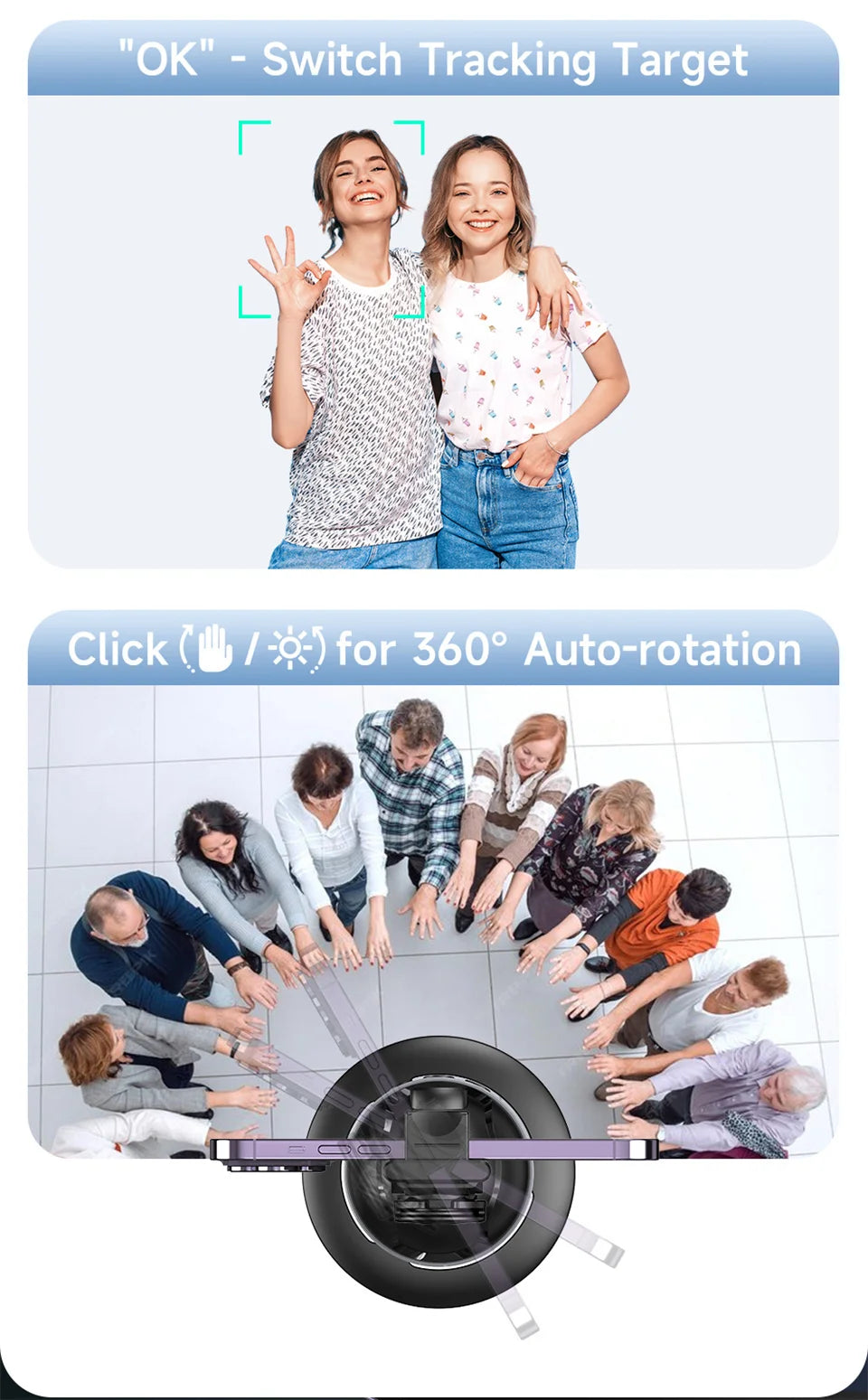 Multifunctional selfie stick with light - LKBA