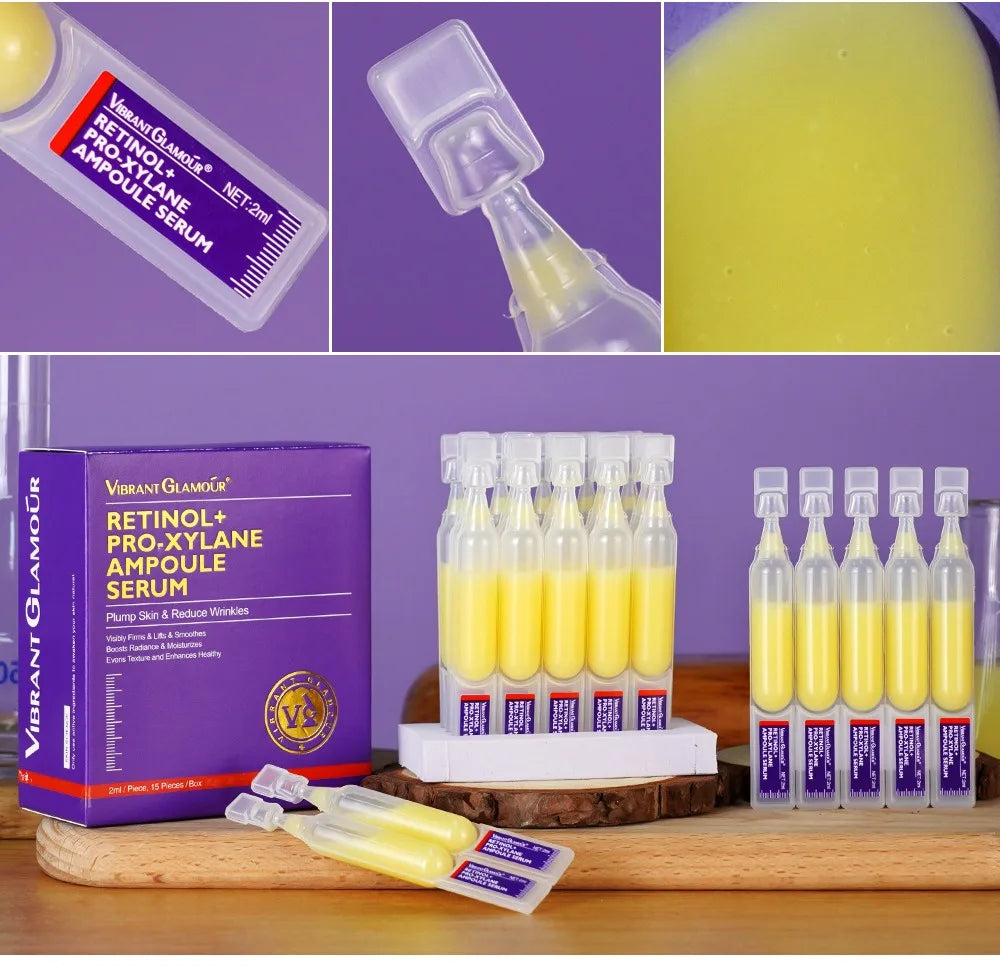 Retinol + Pro-xylane Ampoule serum  Repairs Strengthens The Skin And Diminishes Fine Lines Face Beauty Skin Care 15pcs - LKBA